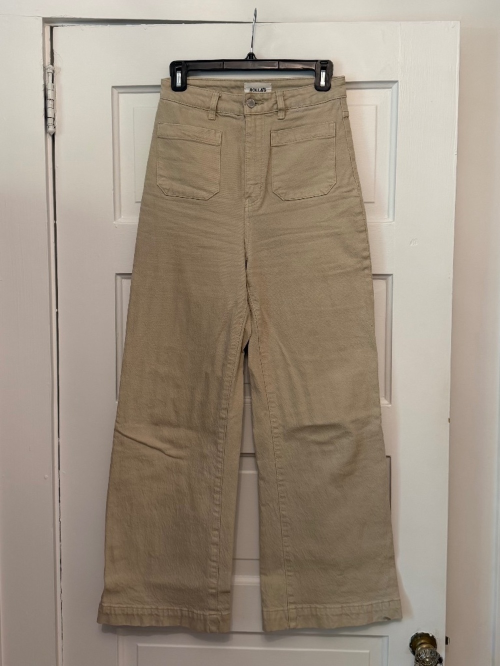 Rolla's High Rise Wide Leg Jeans - Khaki/Tan - Size 27 (Aussie 9)
